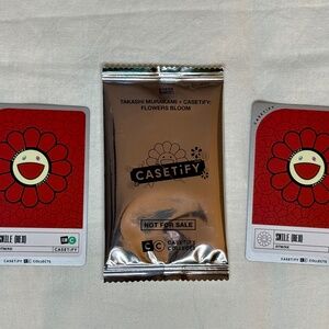 Casetify X Takashi Murakami Collectible Card Smile RED Flower x 2
